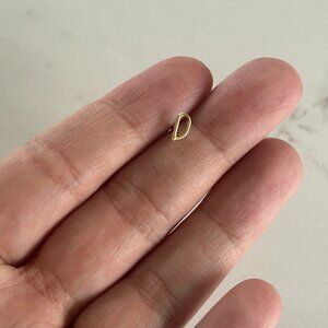 14K Gold Abstract Single Shape Stud Earring